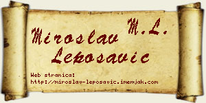 Miroslav Leposavić vizit kartica
